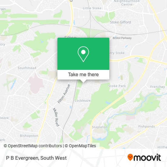 P B Evergreen map