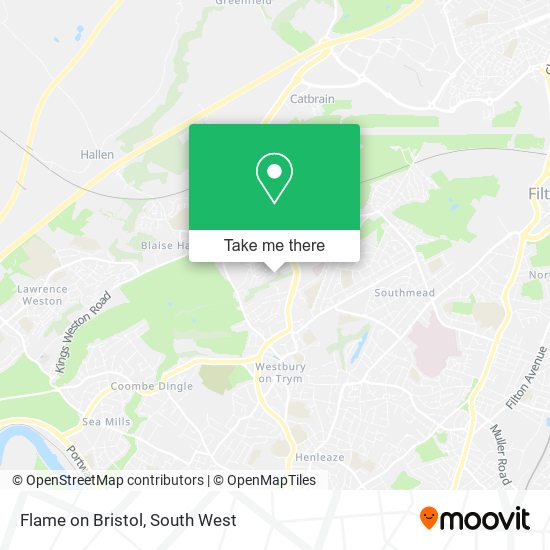 Flame on Bristol map