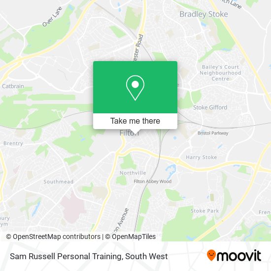 Sam Russell Personal Training map