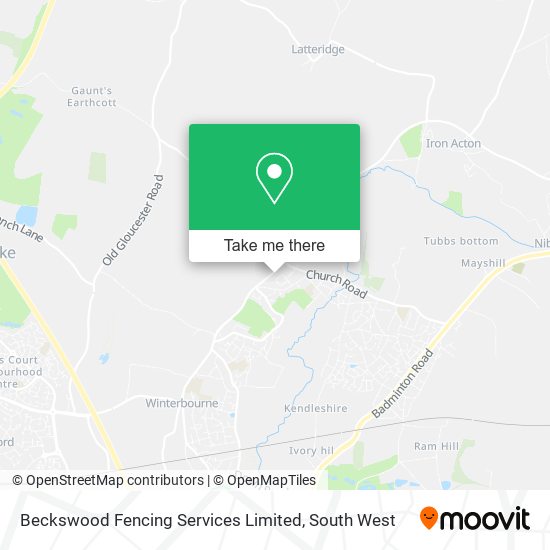 Beckswood Fencing Services Limited map