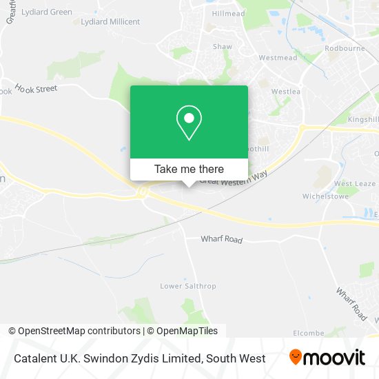 Catalent U.K. Swindon Zydis Limited map