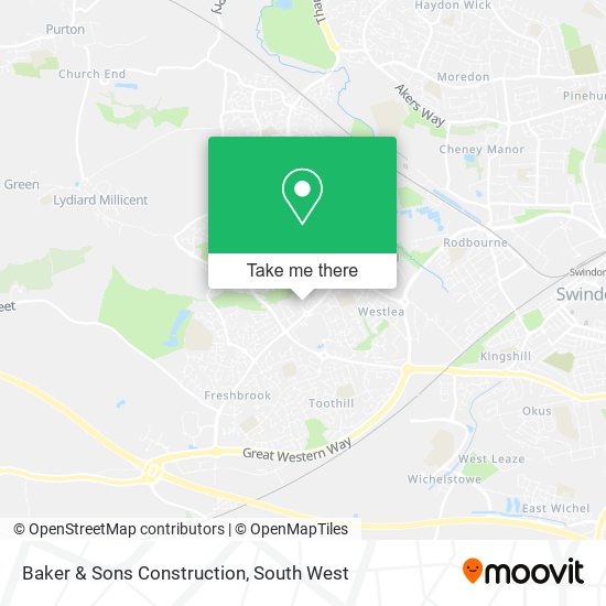 Baker & Sons Construction map