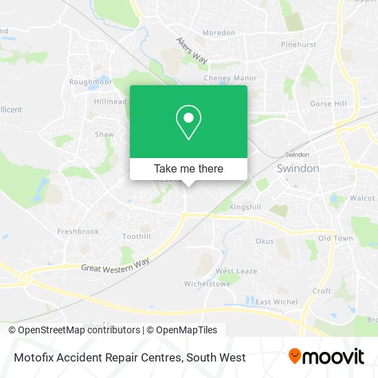 Motofix Accident Repair Centres map