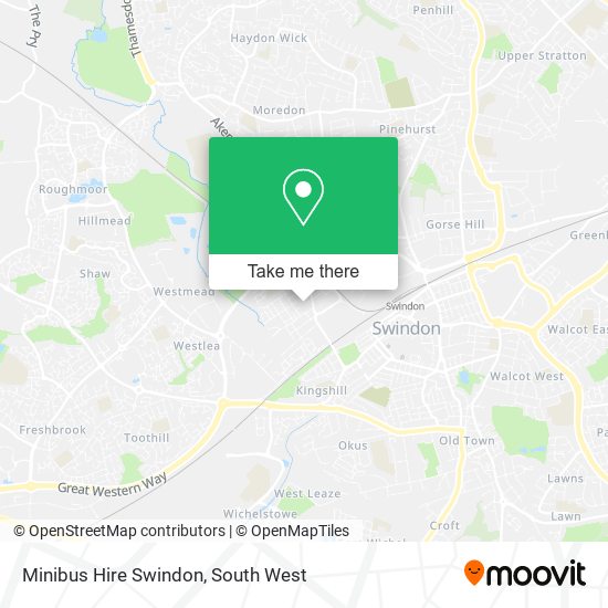 Minibus Hire Swindon map