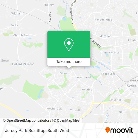 Jersey Park Bus Stop map