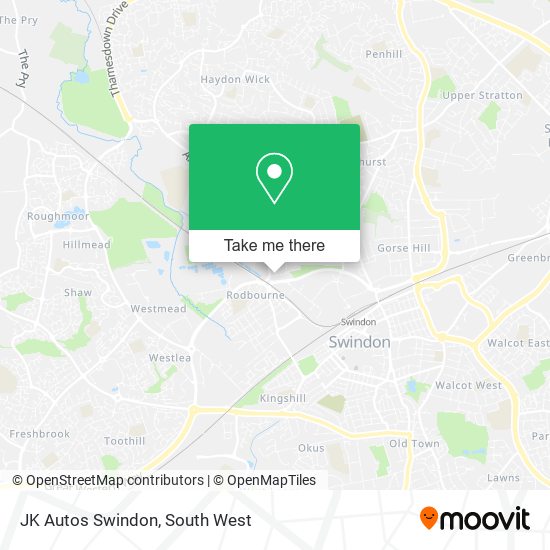 JK Autos Swindon map