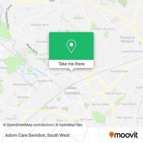 Adom Care Swindon map