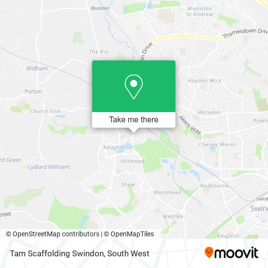 Tam Scaffolding Swindon map