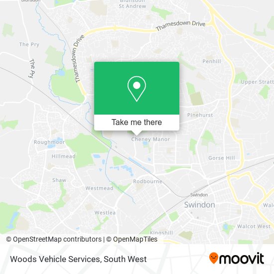 Woods Vehicle Services map