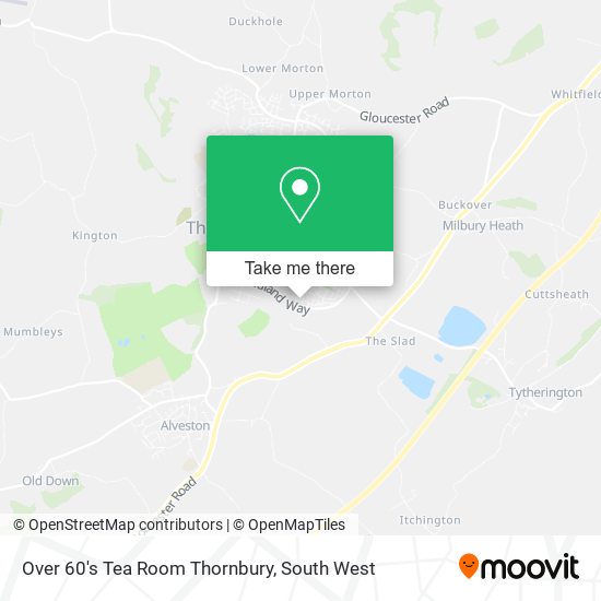 Over 60's Tea Room Thornbury map