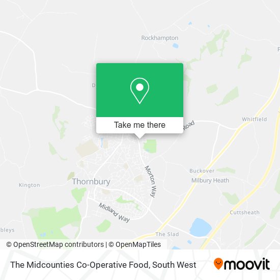 The Midcounties Co-Operative Food map