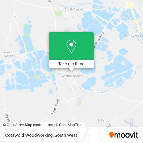 Cotswold Woodworking map