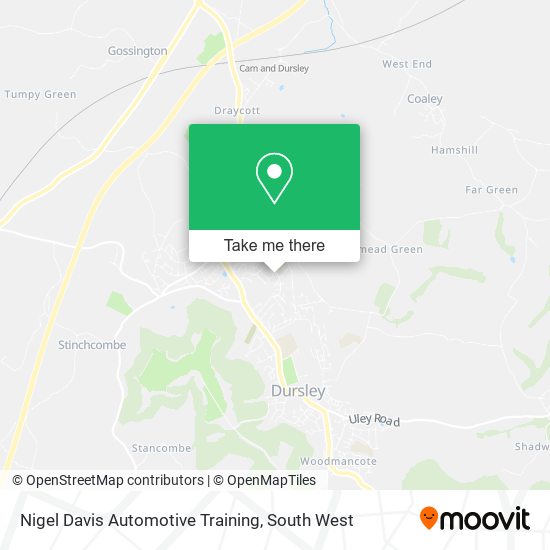 Nigel Davis Automotive Training map