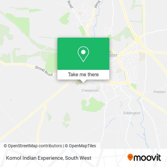 Komol Indian Experience map