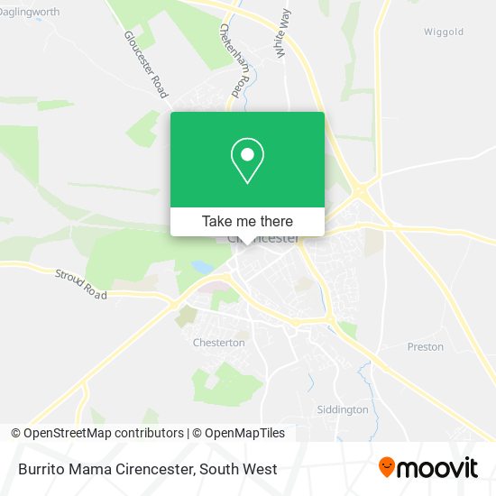 Burrito Mama Cirencester map