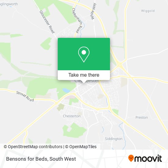 Bensons for Beds map