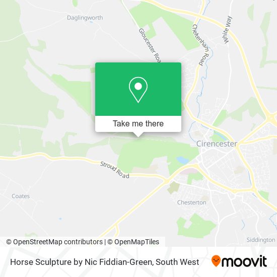 Horse Sculpture by Nic Fiddian-Green map