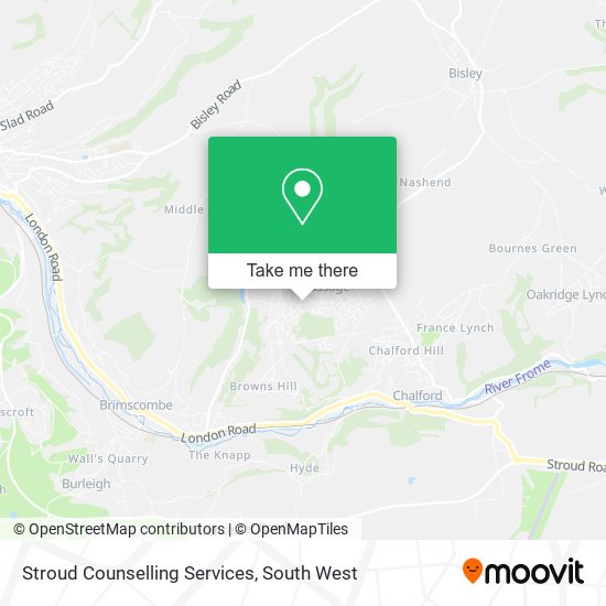 Stroud Counselling Services map