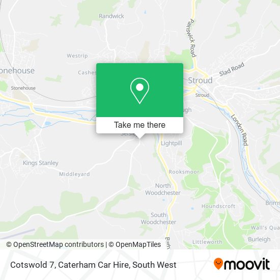 Cotswold 7, Caterham Car Hire map