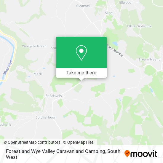 Forest and Wye Valley Caravan and Camping map