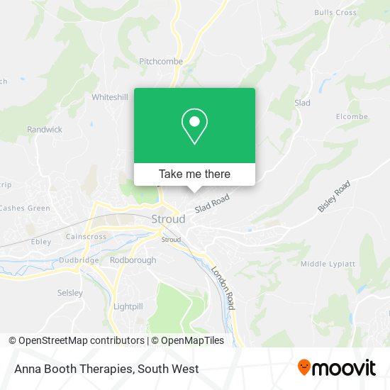 Anna Booth Therapies map