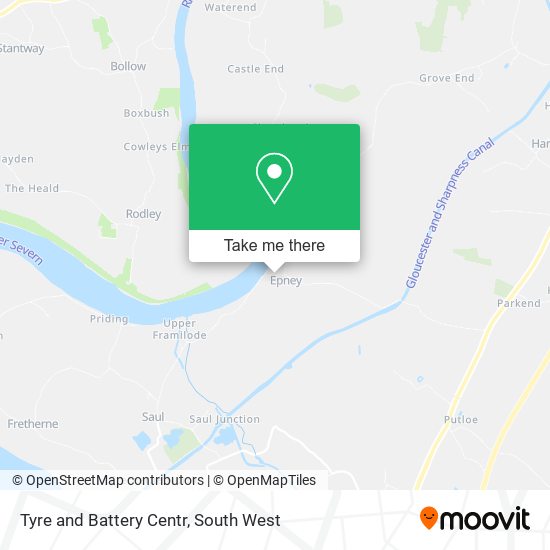 Tyre and Battery Centr map