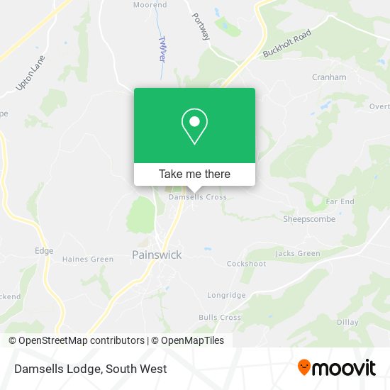 Damsells Lodge map