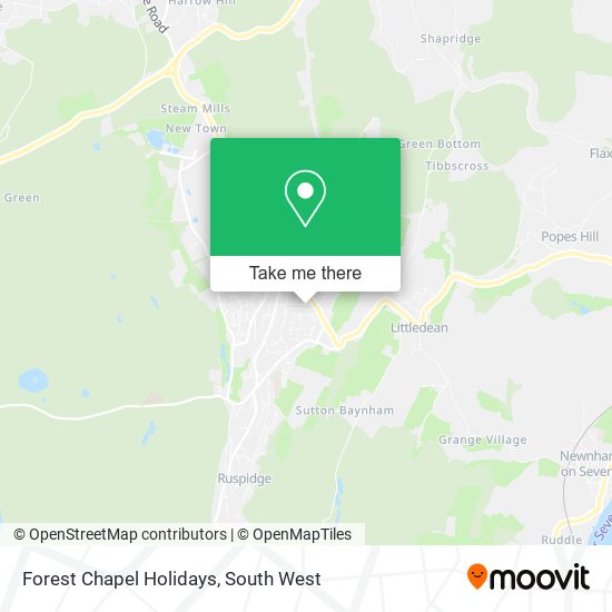 Forest Chapel Holidays map
