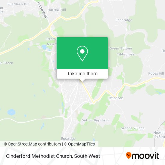 Cinderford Methodist Church map