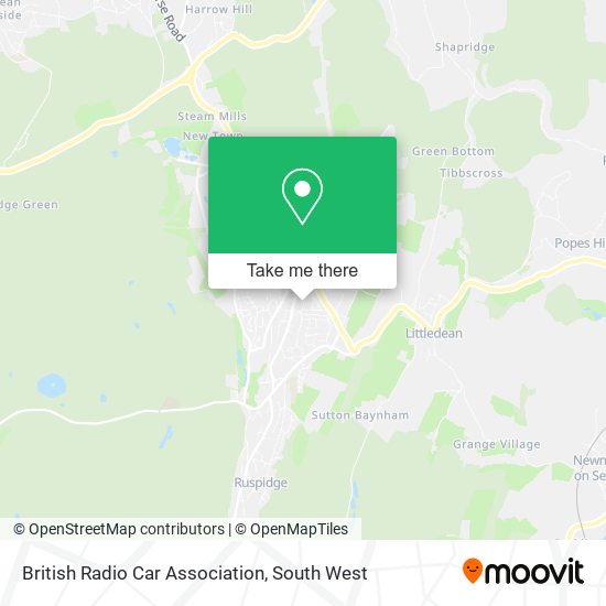 British Radio Car Association map