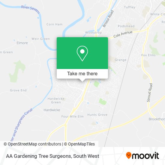 AA Gardening Tree Surgeons map