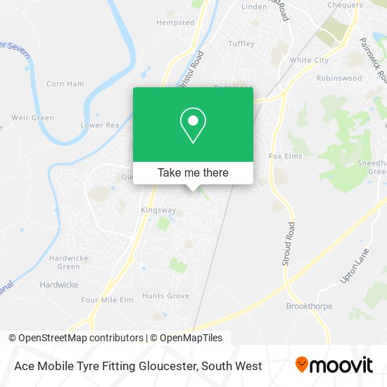 Ace Mobile Tyre Fitting Gloucester map