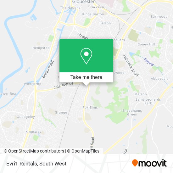 Evri1 Rentals map