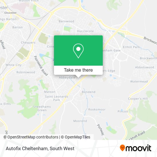 Autofix Cheltenham map