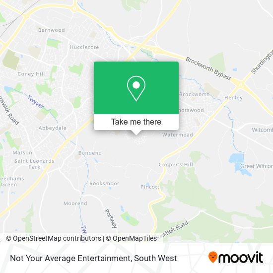 Not Your Average Entertainment map