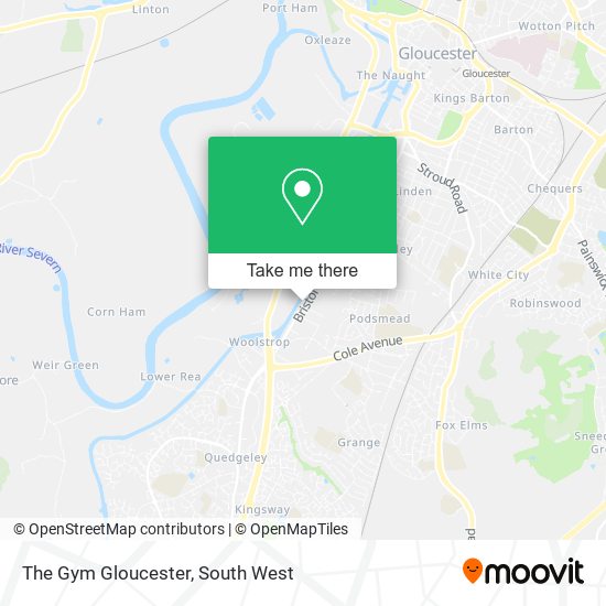 The Gym Gloucester map