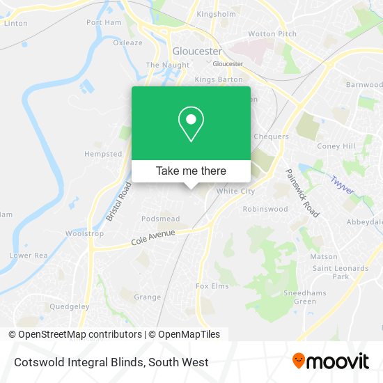 Cotswold Integral Blinds map