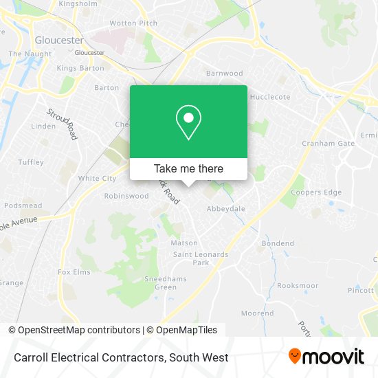 Carroll Electrical Contractors map