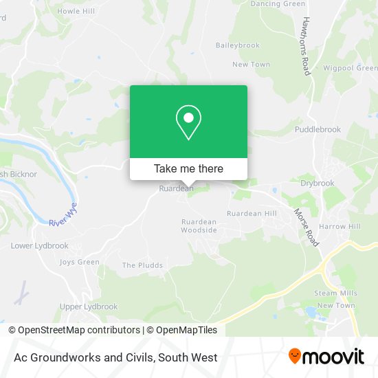 Ac Groundworks and Civils map