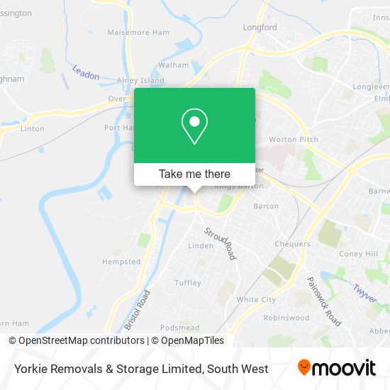 Yorkie Removals & Storage Limited map