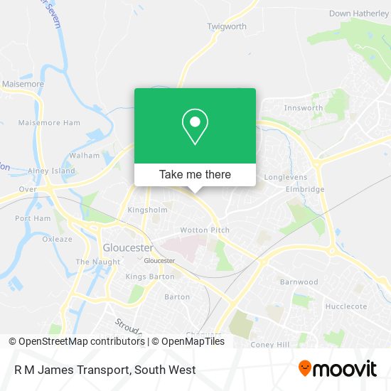 R M James Transport map