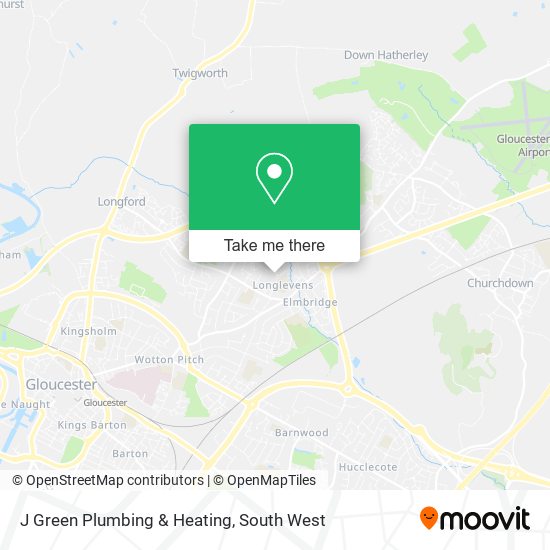 J Green Plumbing & Heating map
