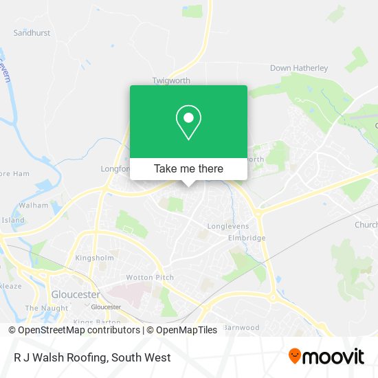 R J Walsh Roofing map