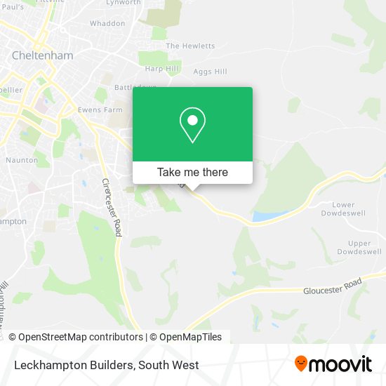 Leckhampton Builders map