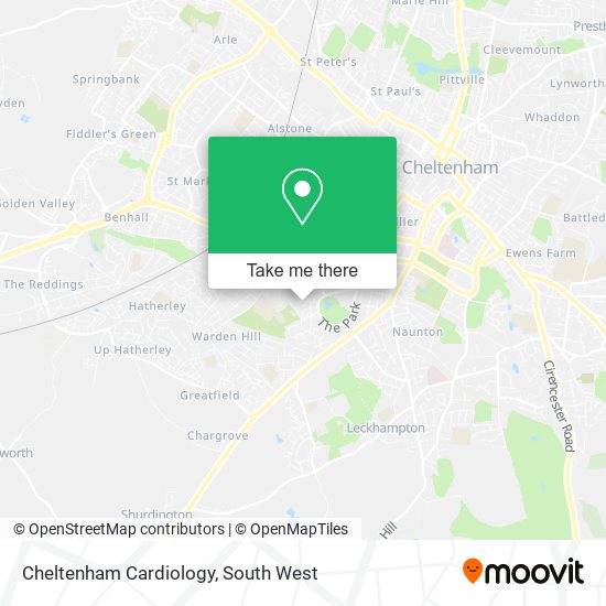 Cheltenham Cardiology map