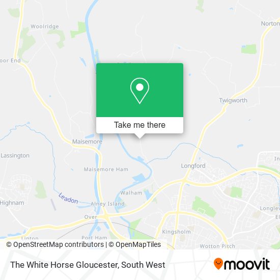 The White Horse Gloucester map