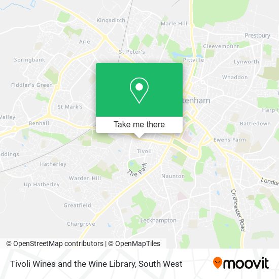 Tivoli Wines and the Wine Library map