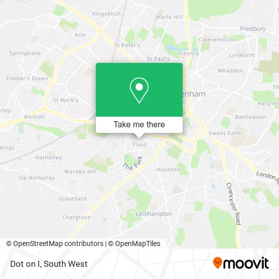 Dot on I map