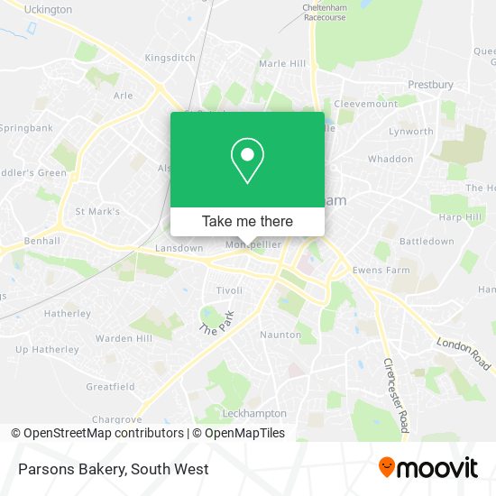 Parsons Bakery map
