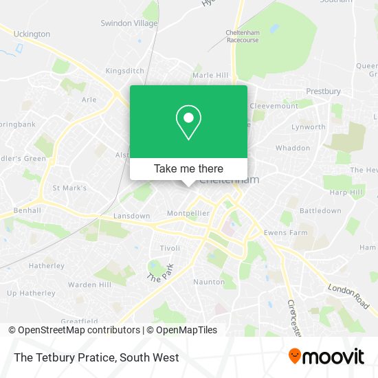 The Tetbury Pratice map
